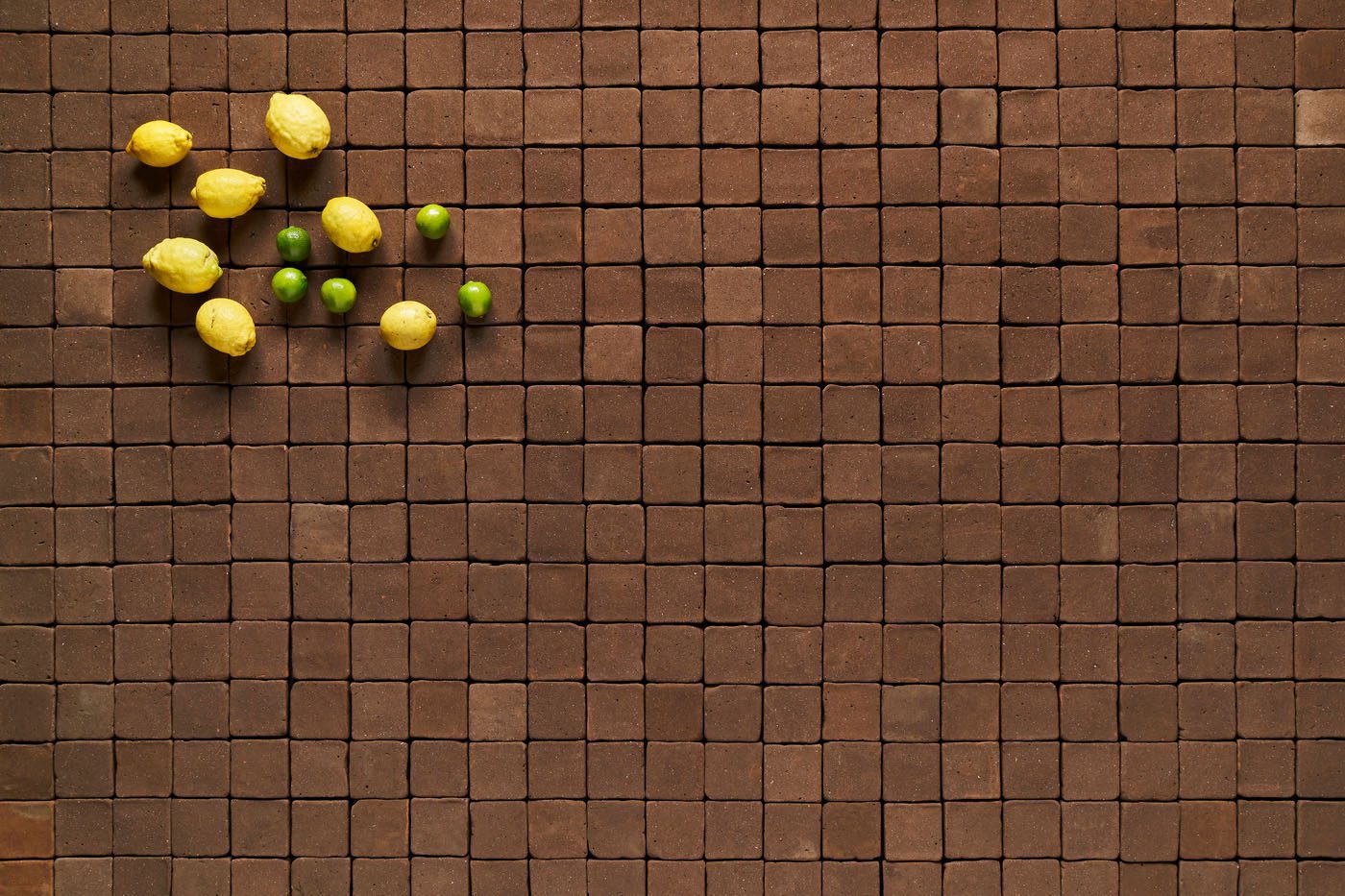 suelo de barro tradicional oscuro limones