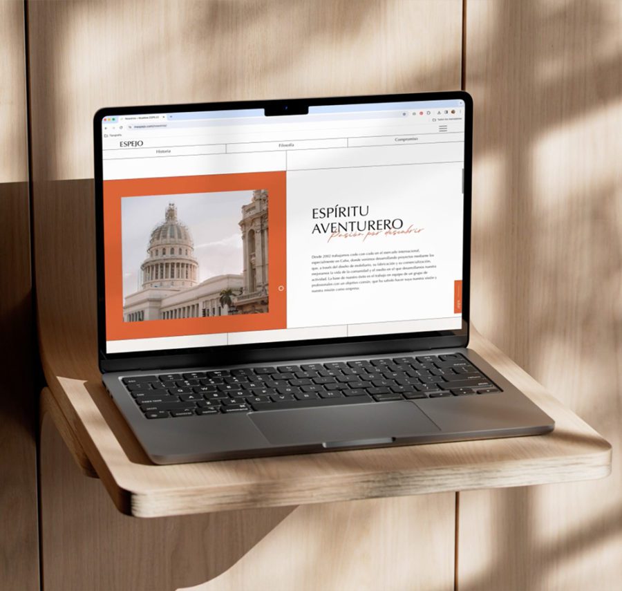 diseño web para tiendas de mobiliario Grupo Espejo x leblume