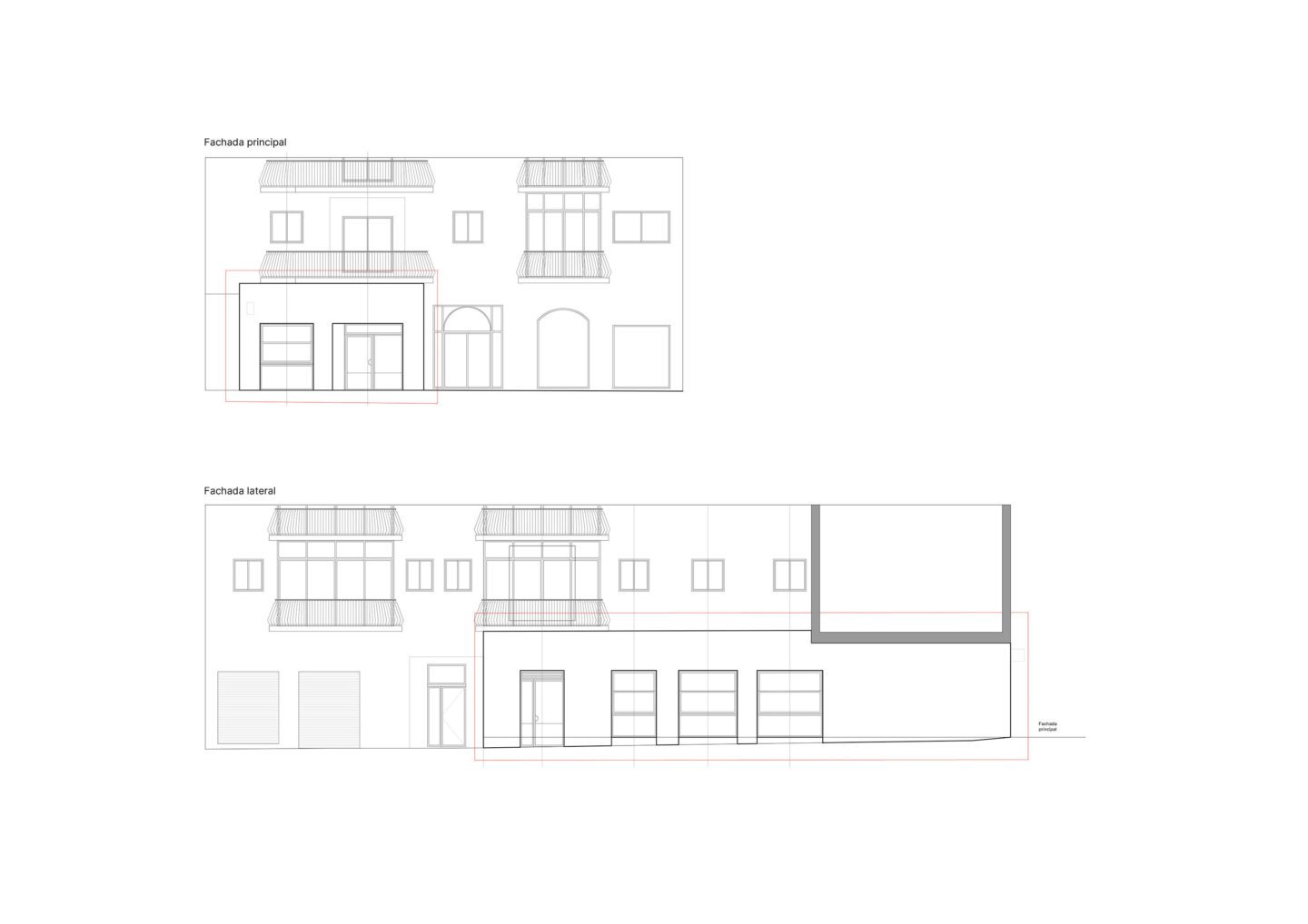 cuchareo proyecto interiorismo plano fachadas